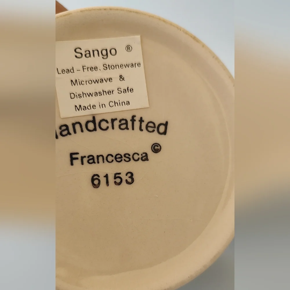 Sango Handcrafted Francesca French Lady Sugar Bowl Style Modern Collection